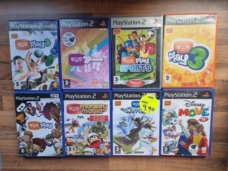 Set met 8 verschillende Eyetoy Games | Prijs = voor hele set, Spelcomputers en Games, Avontuur en Actie, Ophalen of Verzenden