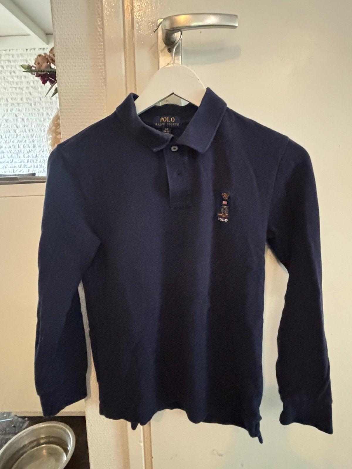 Ralph Lauren jongenspolo lange mouw, Ophalen of Verzenden, Zo goed als nieuw, Jongen of Meisje, Trui of Vest
