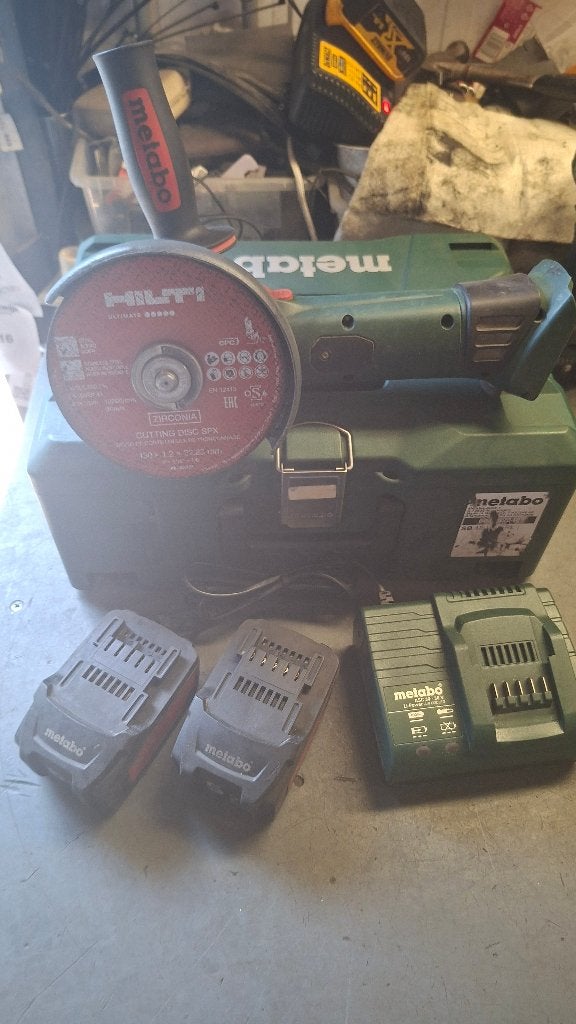 Metabo W18 LTX 150 Quick Accu slijptol haakse slijper, Gebruikt, ., Ophalen of Verzenden, .