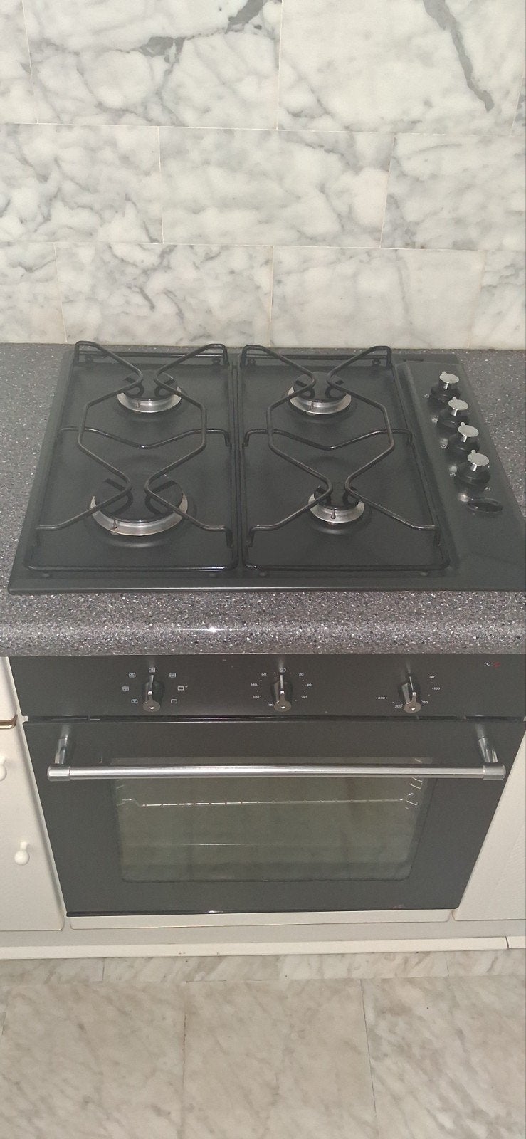 4-pits gasfornuis met elektrische ontsteking en oven, Ophalen, Gebruikt, 60 cm of meer, 4 kookzones