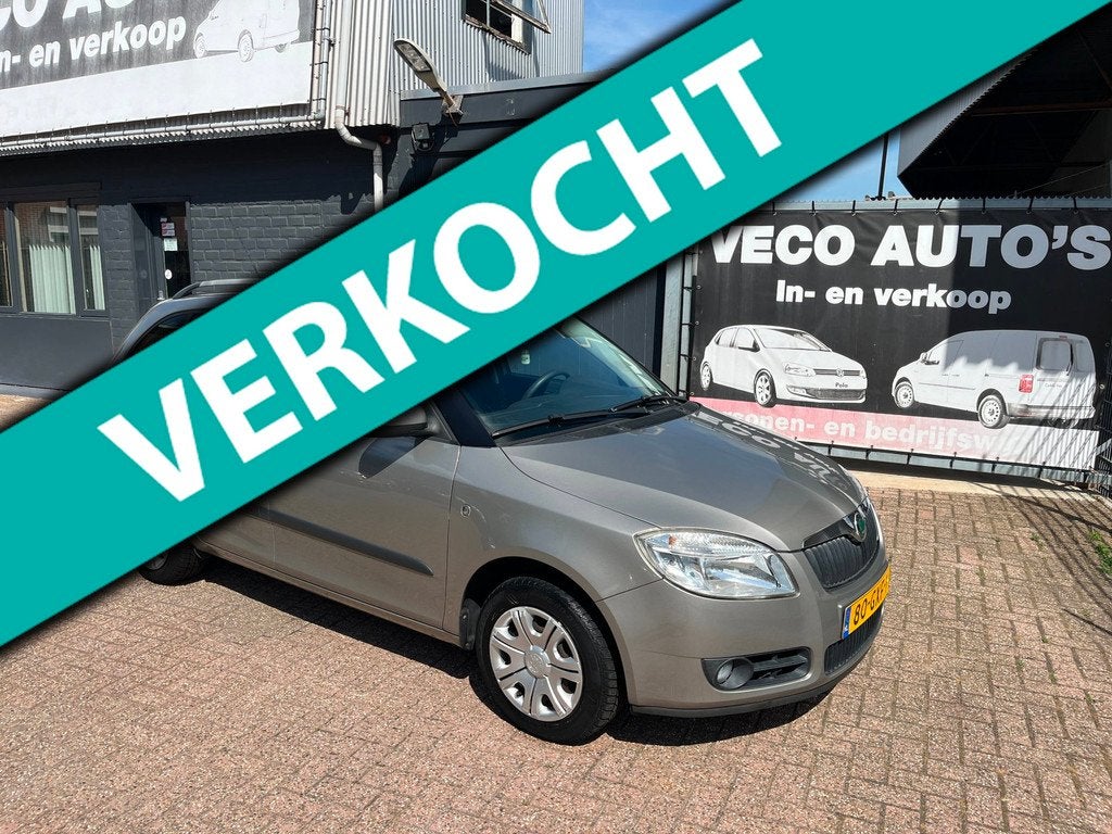 Skoda Fabia Combi 1.4-16V Ambiente airco nieuwstaat nl auto, Voorwielaandrijving, 4 cilinders, Beige, Origineel Nederlands