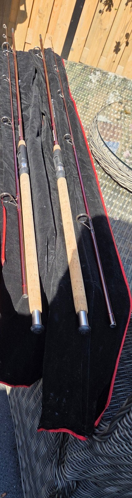 Set van 2 Eddy Sterckx karperhengels 12ft -3lb, Ophalen, Gebruikt, Werphengel