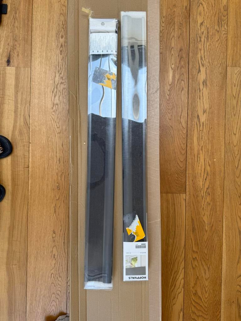 Twee Nieuwe IKEA HOPPVALS Plisségordijn Grijs 80x155 cm, Ophalen of Verzenden, Nieuw, Grijs