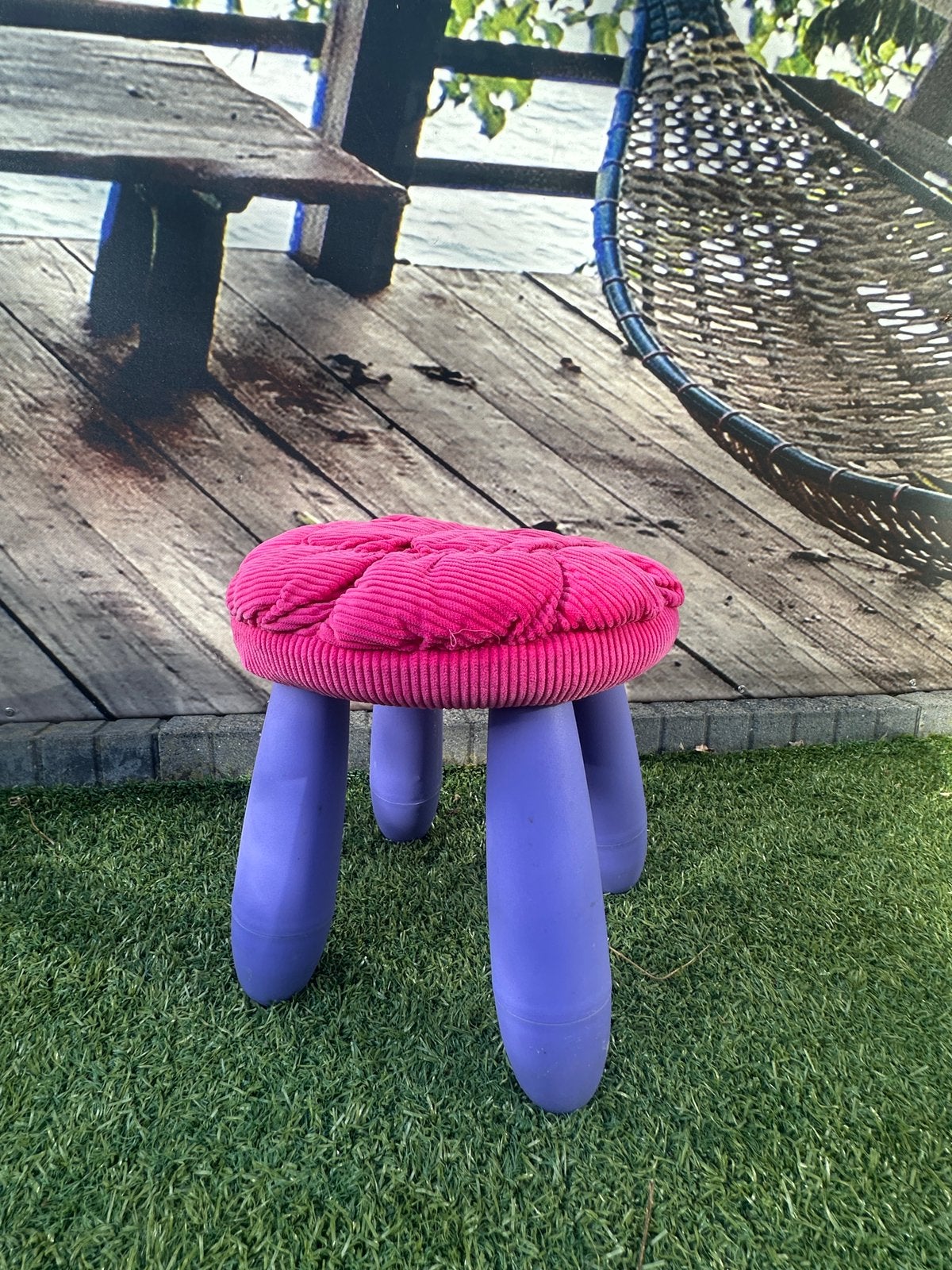 Mammut ikea paars krukje, Ophalen, Zo goed als nieuw, Kunststof