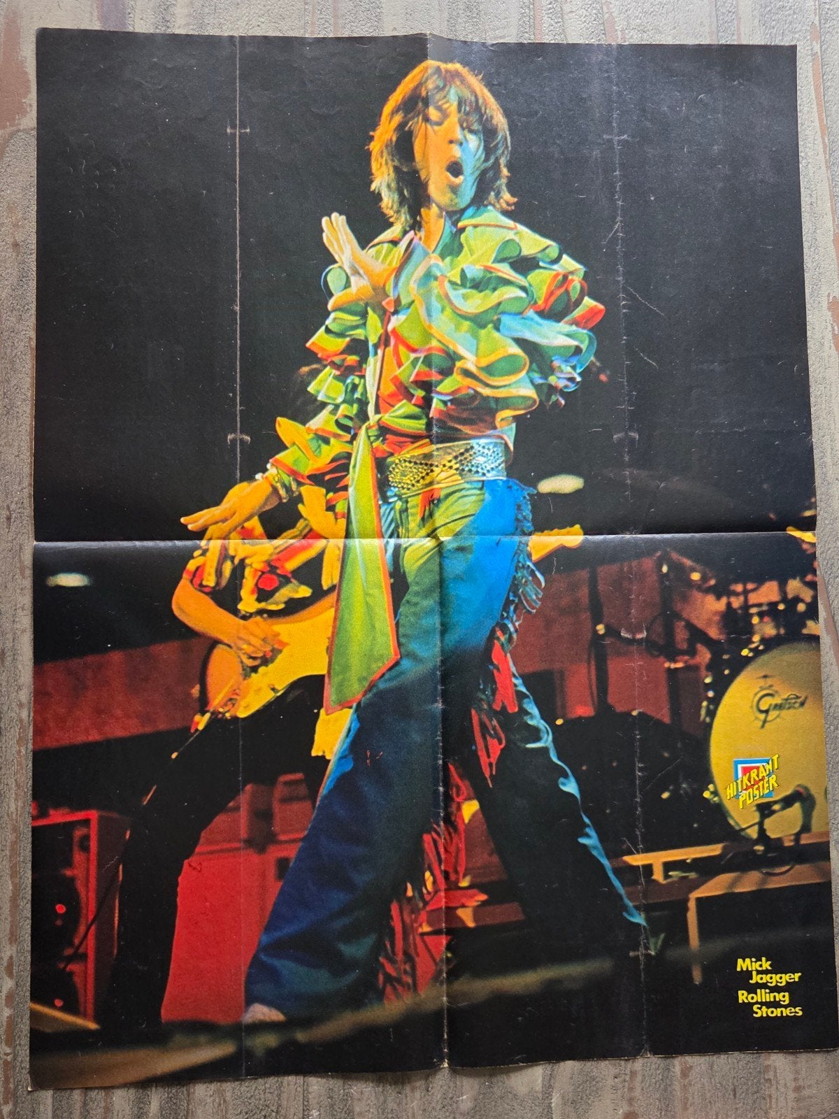 Mick Jagger Rolling Stones Poster, Ophalen of Verzenden, Zo goed als nieuw, A1 t/m A3, Muziek