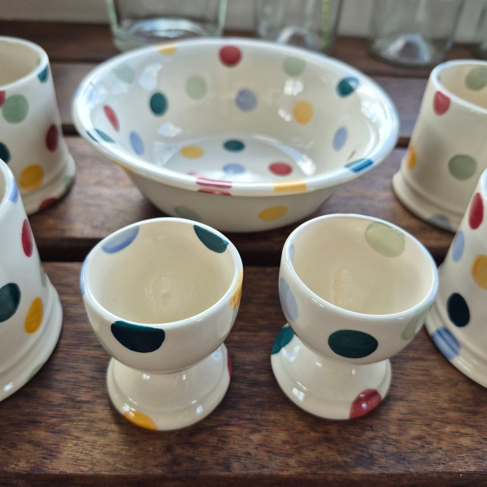 Emma Bridgewater 2 eierdopjes Polkadot nieuw, Overige typen, Nieuw, Ophalen of Verzenden, Emma Bridgewater