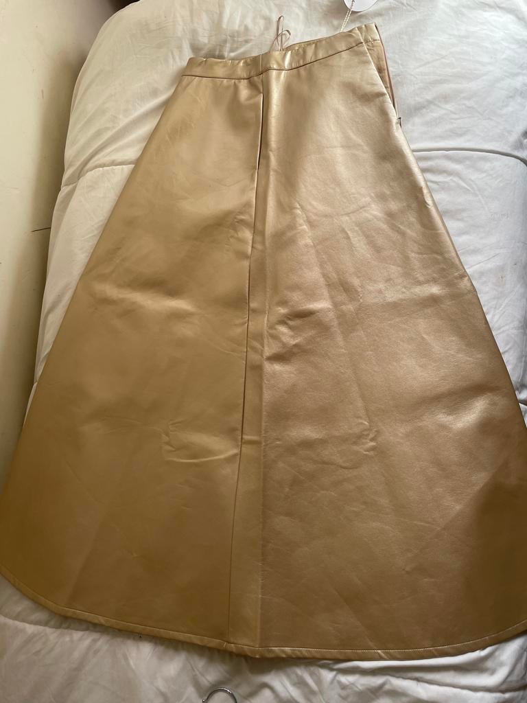 Leren rok Aimée The Label, Kleding | Dames, Beige, Nieuw, Ophalen of Verzenden, Maat 34 (XS) of kleiner