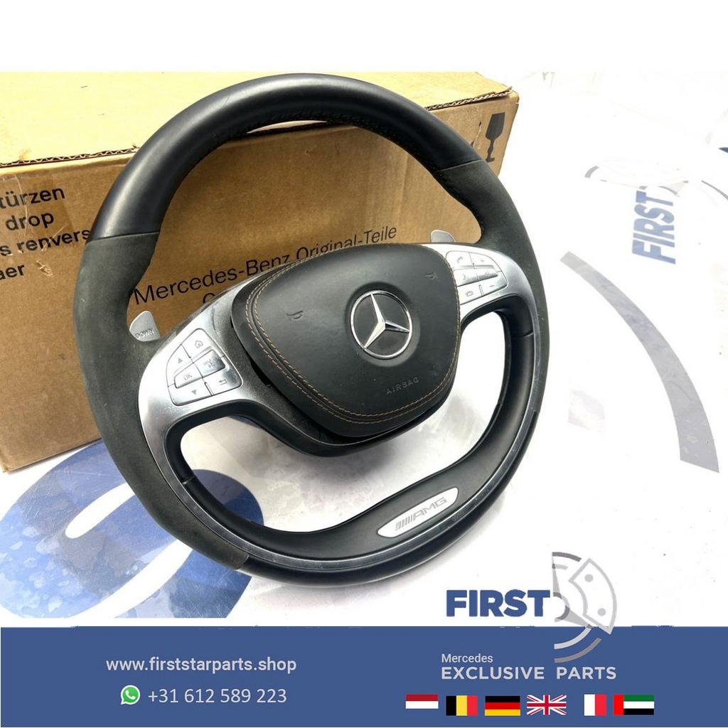 W222 AMG STUUR Mercedes S KLASSE 2013-2020 W222 W217 ZWART M, Auto-onderdelen, Besturing, Gebruikt, -, Ophalen of Verzenden, -