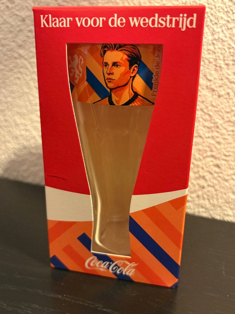 Frenkie de Jong Coca Cola limited edition glas, Verzenden, Nieuw, Frisdrankglas