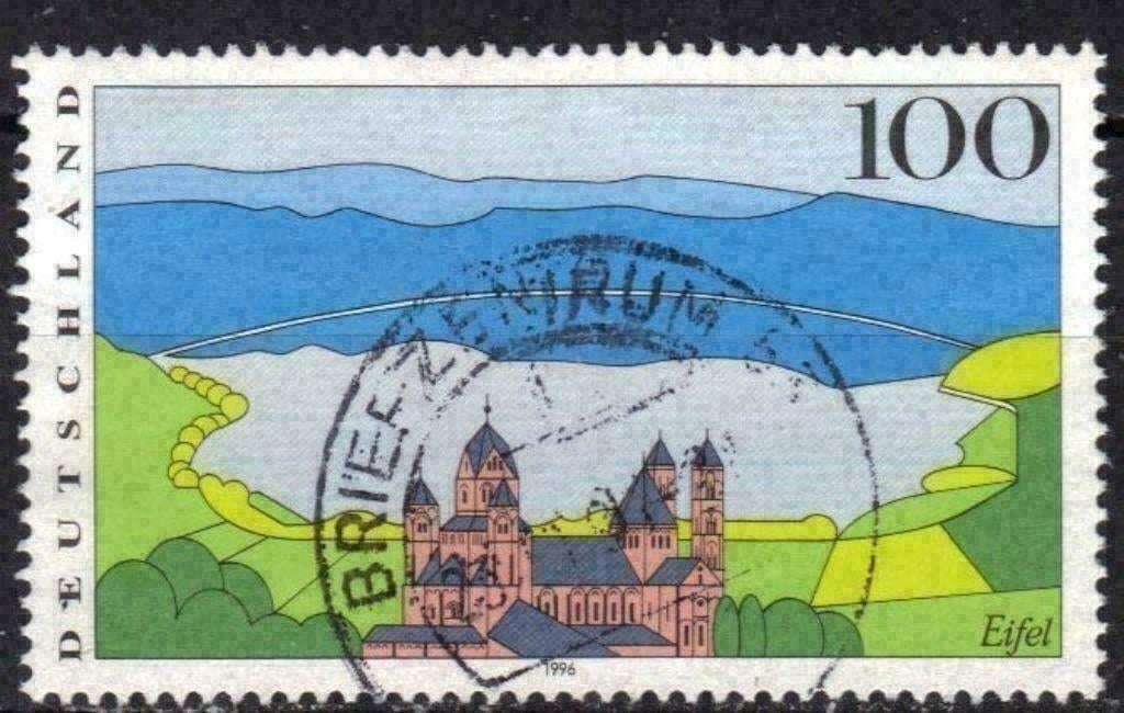 Duitsland 1996 - Yvert 1685 - Het Eifelmassief (ST), Verzenden, 1990 tot heden, Gestempeld