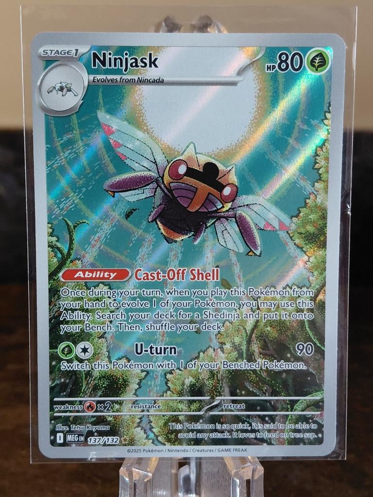 Ninjask 137/132 Holo Rare - Pokémon Kaart, Ophalen of Verzenden, Zo goed als nieuw, Losse kaart, Foil