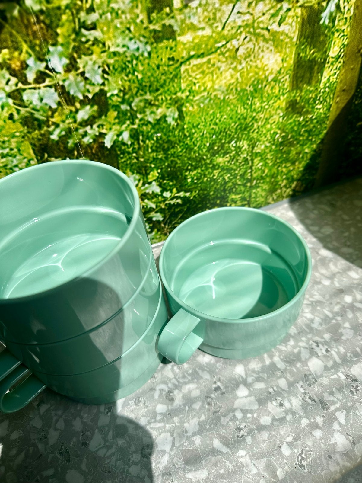 4 Mepal Groene Soepkommen Stapelbaar Camping Servies, Caravans en Kamperen, Ophalen, Nieuw