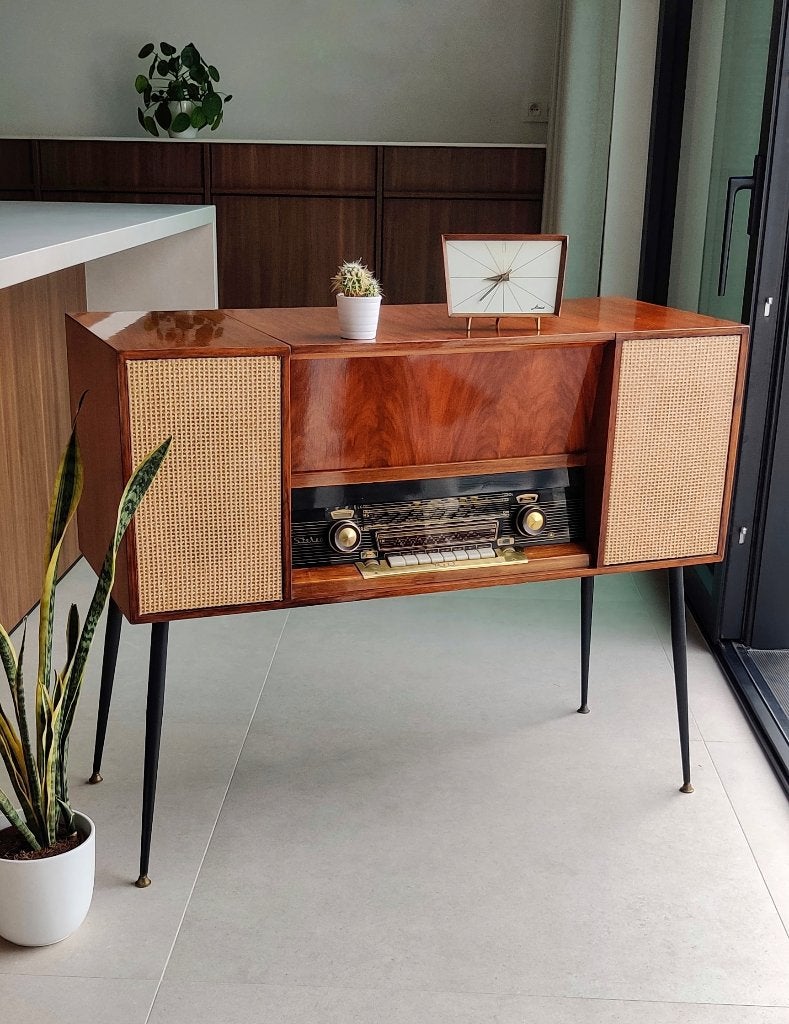 Uniek vintage audiomeubel (radio - platenspeler), Ophalen, Zo goed als nieuw, Overige merken