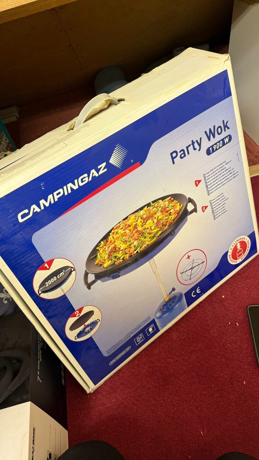 Campingaz Party Wok 1900W - Ideaal voor buiten koken, Ophalen, Nieuw