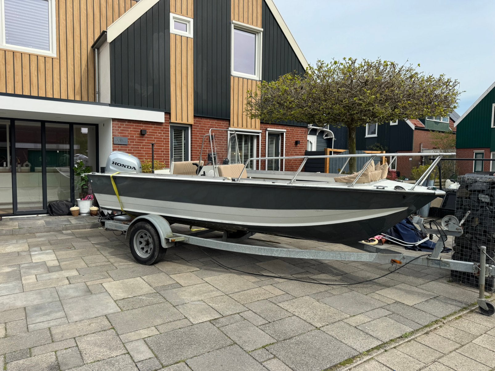 Starcraft aluminium boot 6m | Honda 80PK  BJ 2025 & trailer, Ophalen, Overige merken, Viertaktmotor, Aluminium