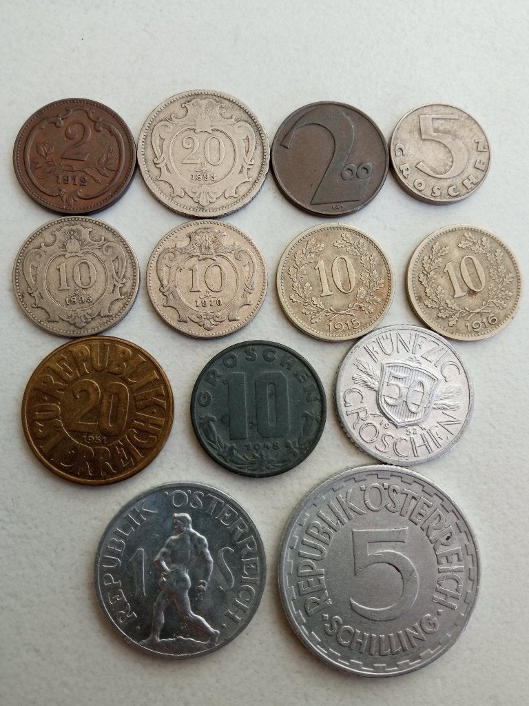 Oostenrijk lot oude munten., Ophalen of Verzenden, Oostenrijk, Setje