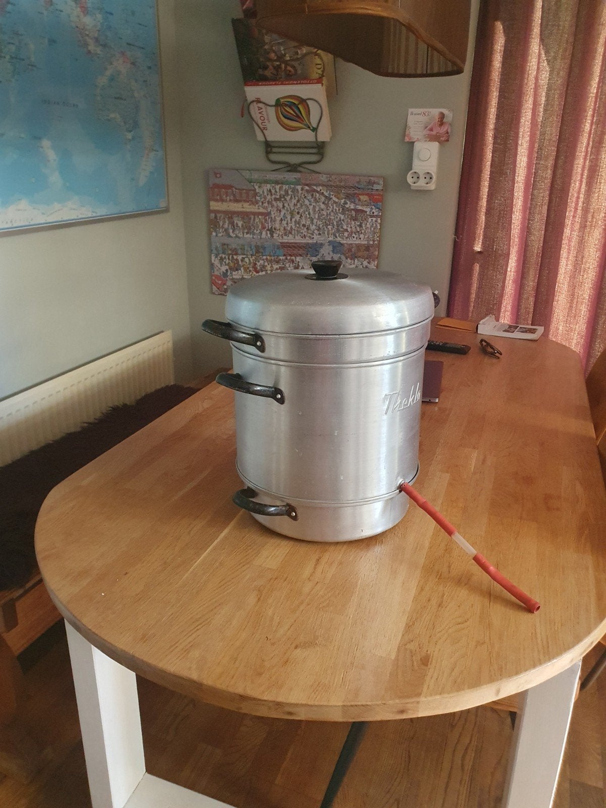 sap pan. thekla sap maker.ontsapper weck. compleet en schoon, Huis en Inrichting, Ophalen of Verzenden, Zo goed als nieuw, Aluminium