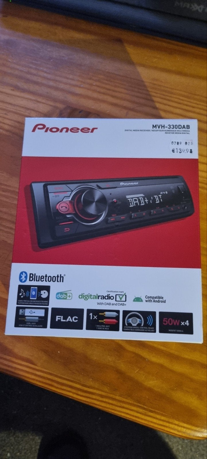 pioneer auto radio mvh-330dab, Ophalen of Verzenden, Zo goed als nieuw