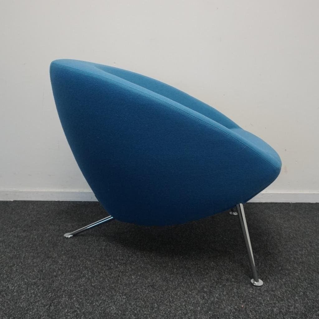 Artifort Hanna Design Fauteuil | Blauwe stof | Design Stoel, Huis en Inrichting, Gebruikt, -, Minder dan 75 cm, -
