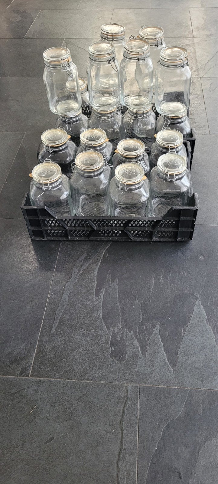 Weck potten, Huis en Inrichting, Ophalen, Gebruikt, Glas, Pot, Bus of Blik