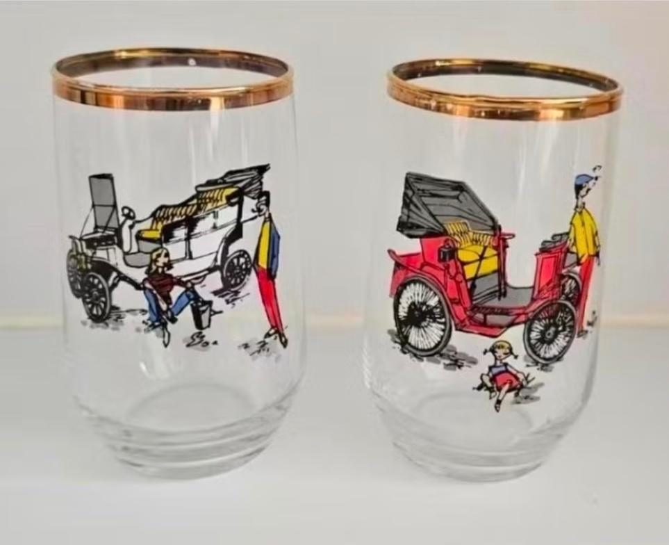 Libbey Carriage glazen-Vintage- jaren '70- 2x-, Ophalen