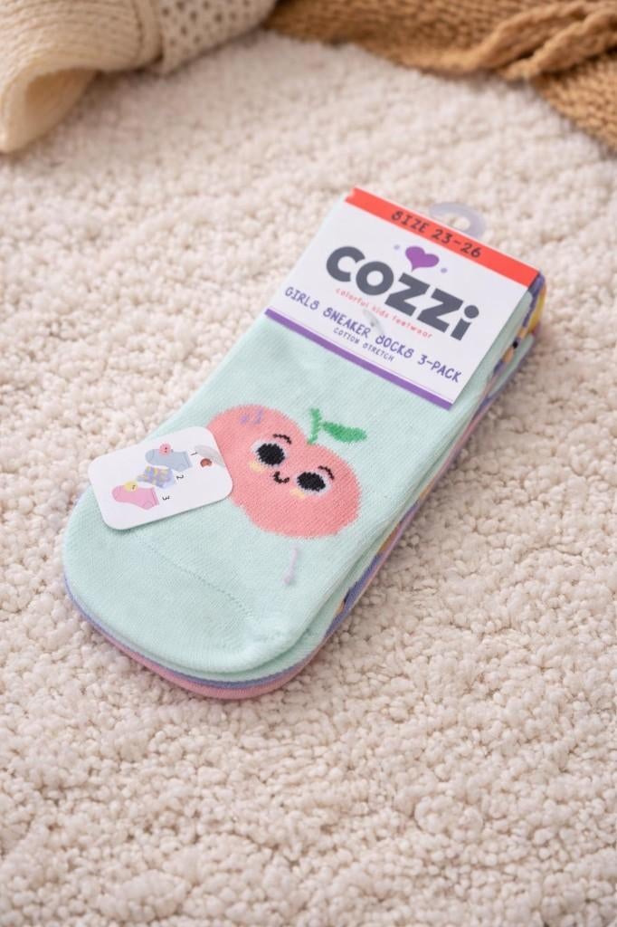 Partij 3-pack Cozzi sneakersokken voor meisjes 23/26