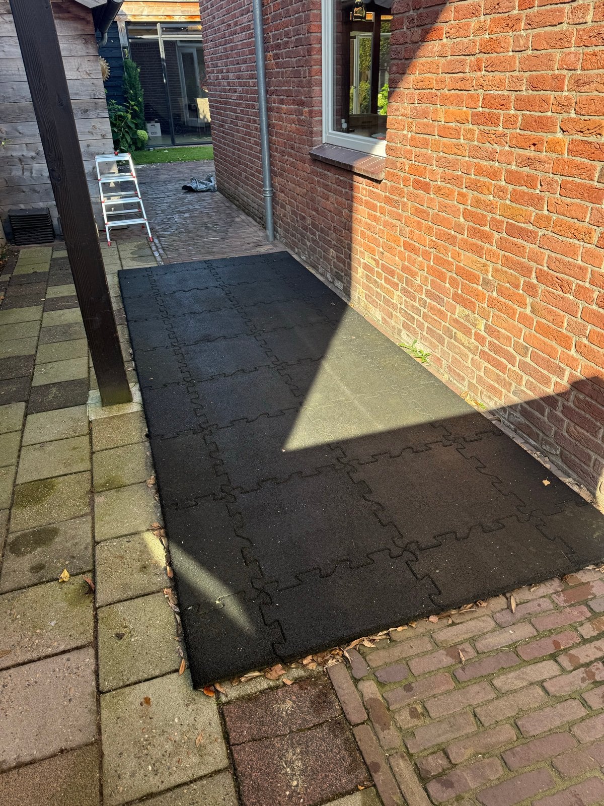 Rubberen tegels voor buiten - set van 14, Tuin en Terras, Ophalen, Gebruikt