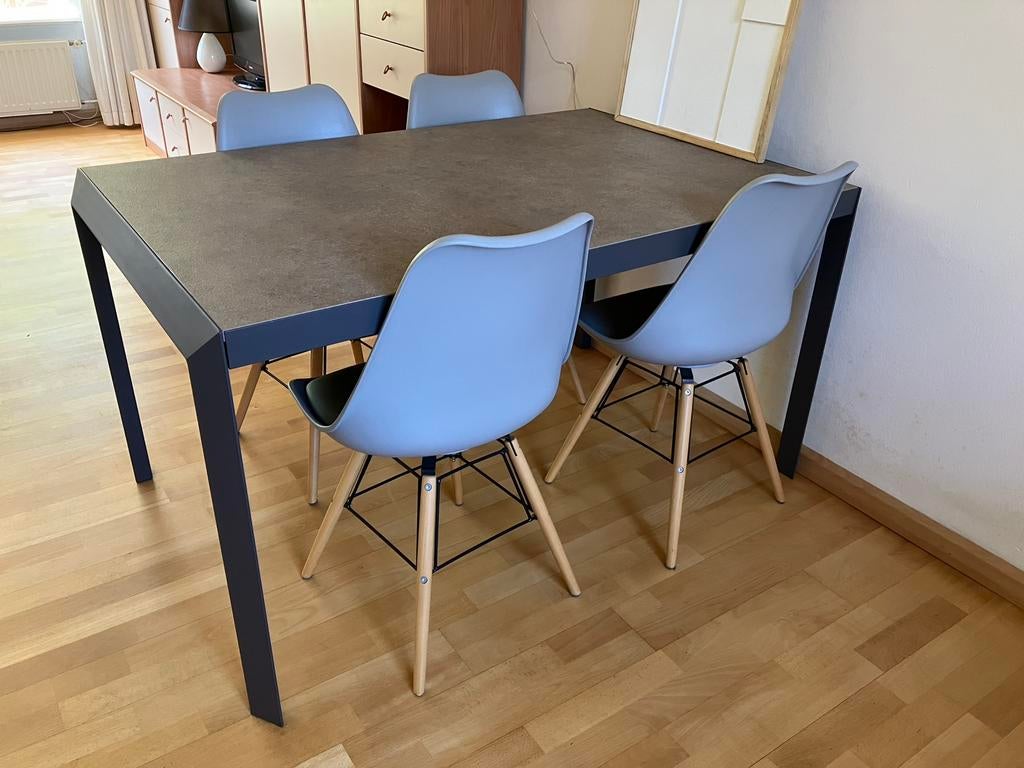 IN PRIJS VERLAAGD design-eettafel, uitschuifbaar 4-10 pers., Huis en Inrichting, Tafels | Eettafels, Ophalen, 200 cm of meer, 50 tot 100 cm