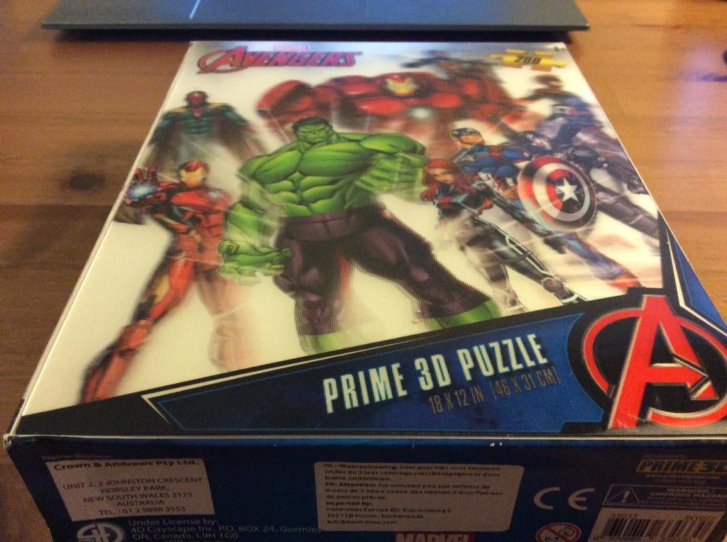 Marvel Avengers 3D. legpuzzel 200 stukjes. Nieuw, Ophalen of Verzenden, Minder dan 500 stukjes, Nieuw, Legpuzzel