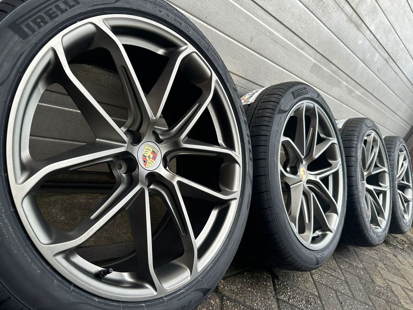 Set 21 inch Porsche Macan 95B Turbo S T GTS GT velgen banden, Auto-onderdelen, Banden en Velgen, -, 265 mm, -, Banden en Velgen