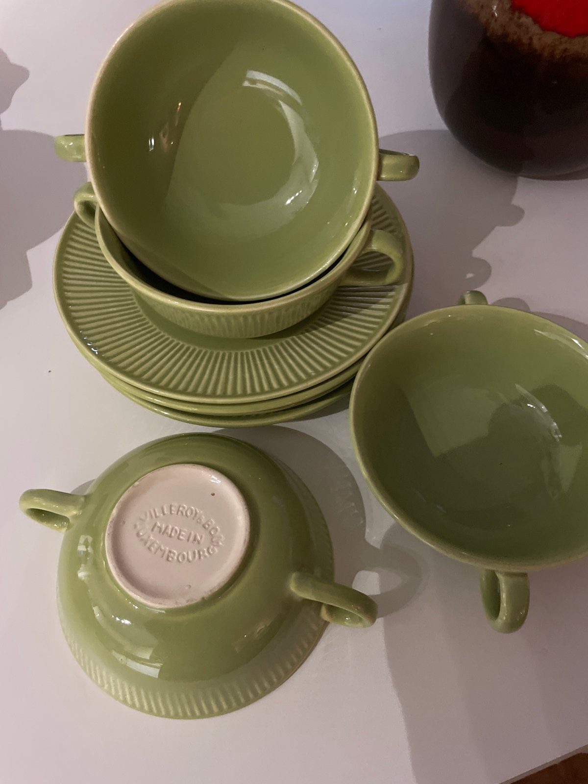 Vintage Villeroy & Boch soepkommen met schotels, Antiek en Kunst, Ophalen