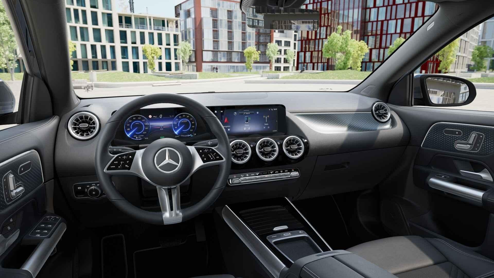 Mercedes-Benz EQA 250+ Business Solution Luxury 71 kWh | Pan, Auto's, Mercedes-Benz, 550 km, Zwart, 445 min, Leder en Stof