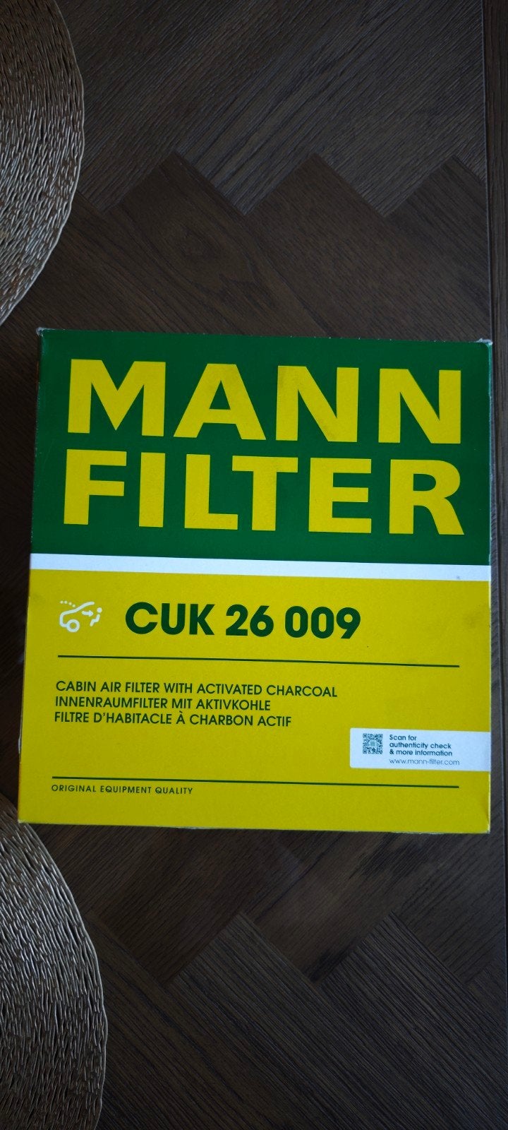 MANN-FILTER CUK 26 009 Interieurfilter Actief Kool Nieuw, Ophalen, Nieuw, Audi