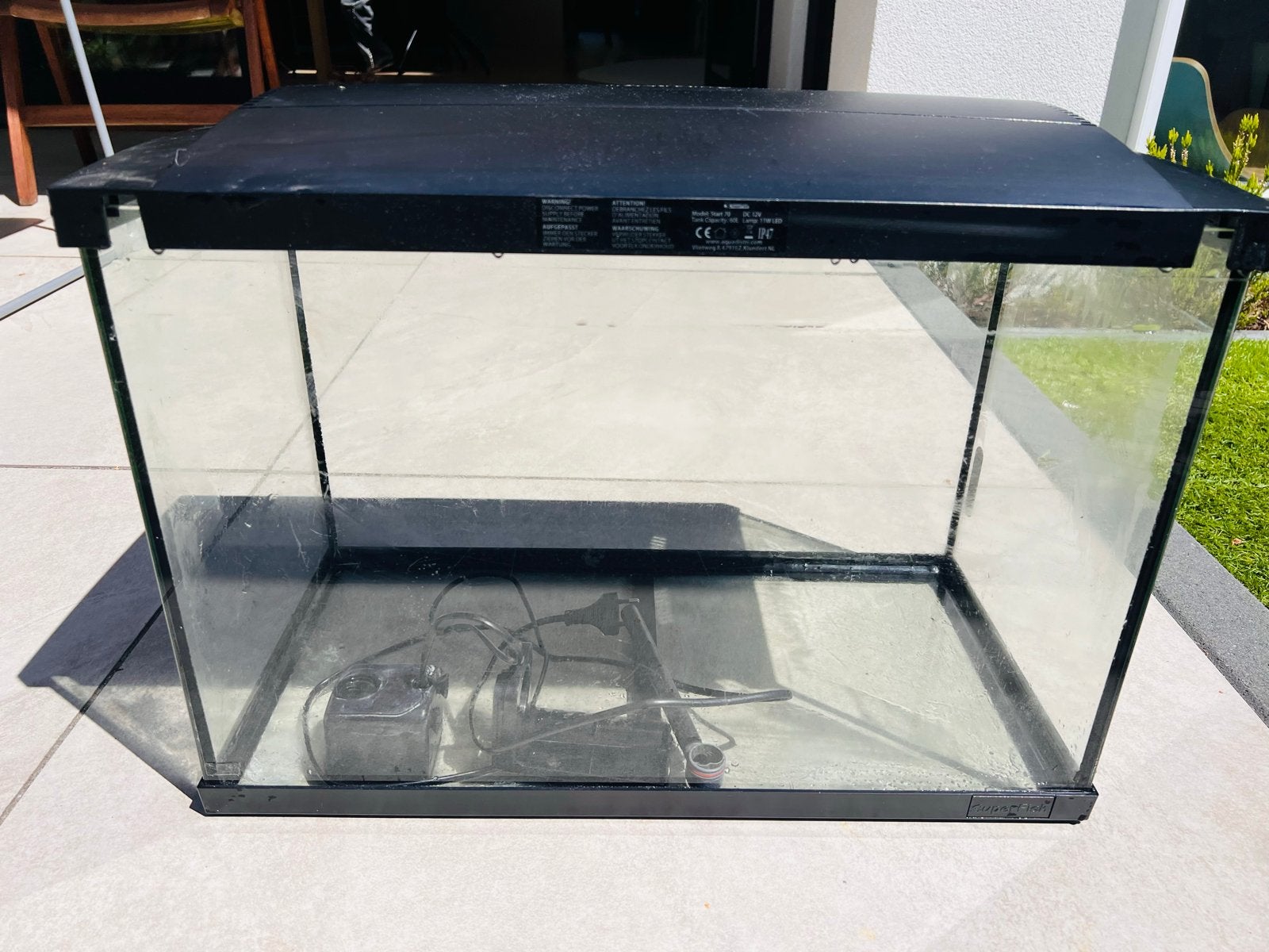 Superfish aquarium 58 x 30 x 40, Dieren en Toebehoren, Vissen | Aquaria en Toebehoren, Ophalen, Gebruikt, Pomp, Leeg aquarium