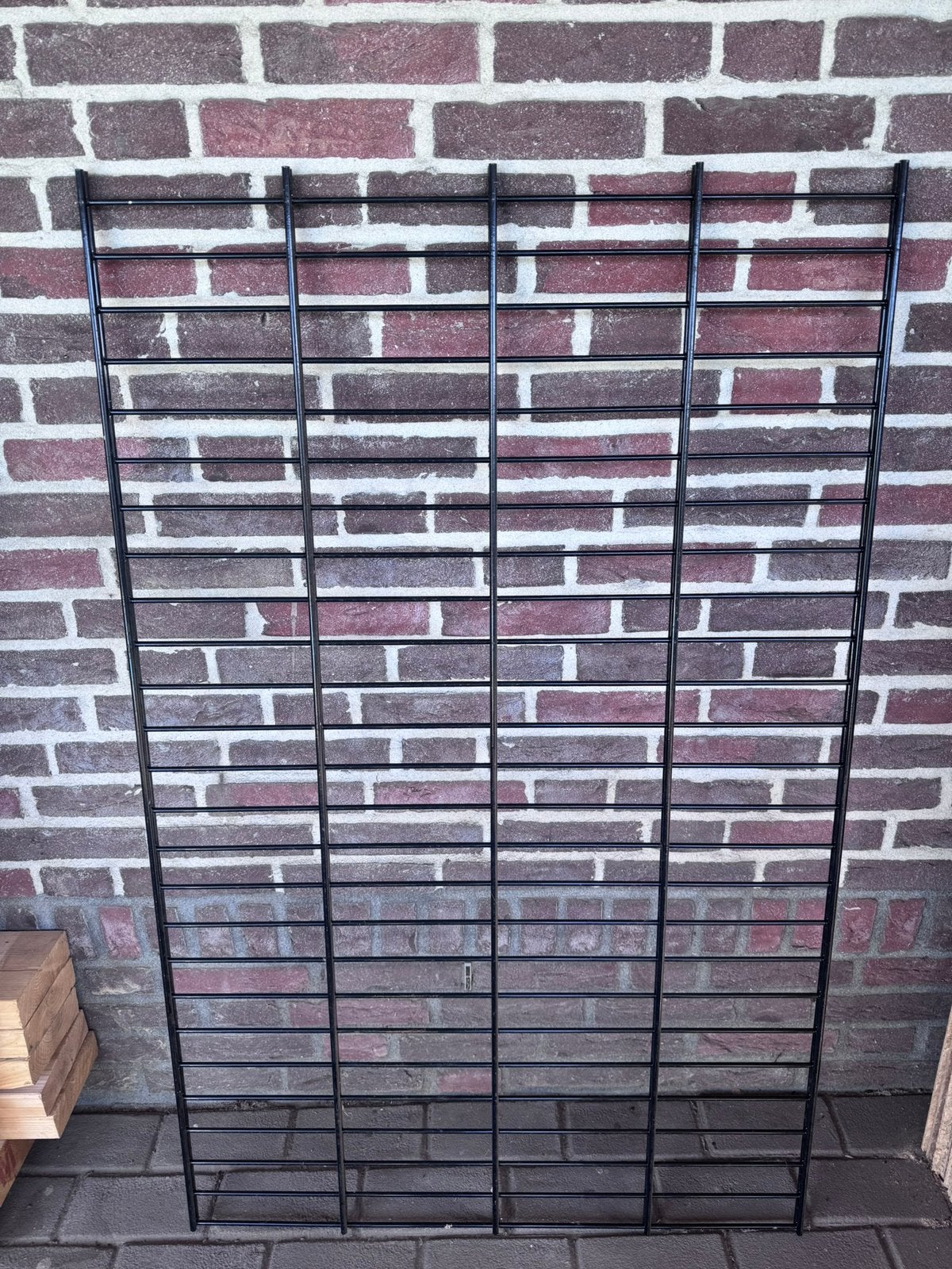 Zwart metalen dubbel staaf 8-6 mm hekwerkpaneel - Gebruikt, Ophalen, Zo goed als nieuw