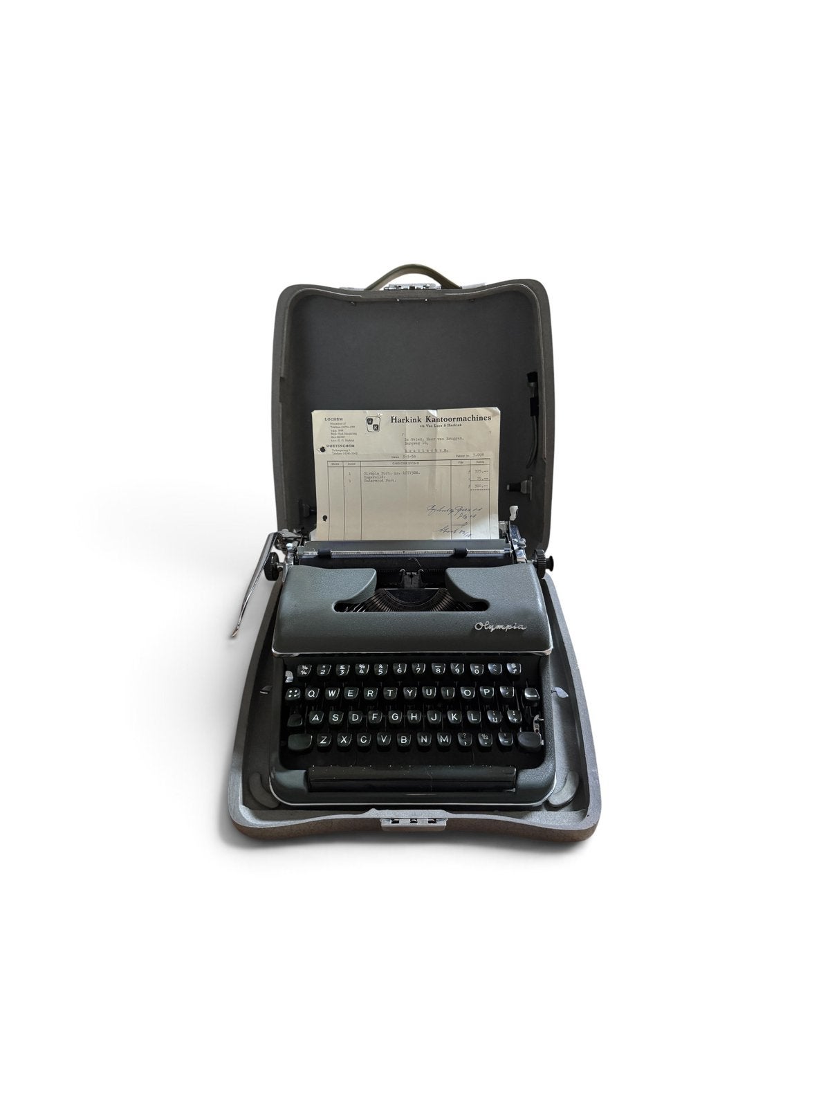 Oude Olympia typemachine met originele koffer,  jaren ’50, Diversen, Gebruikt, Olympia, Ophalen of Verzenden, Xxx