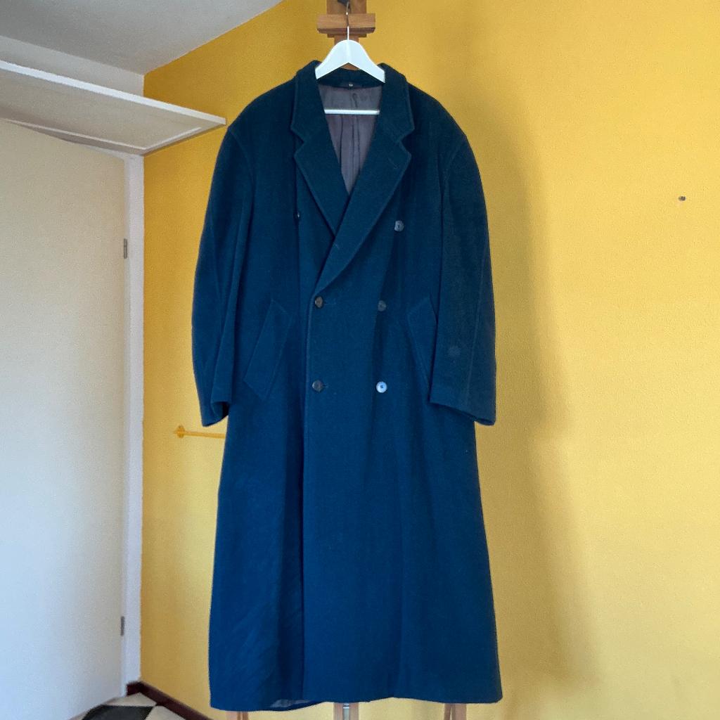 Prachtige cashmere herenjas, Maat 52/54 (L), Blauw, Ophalen of Verzenden, Zo goed als nieuw