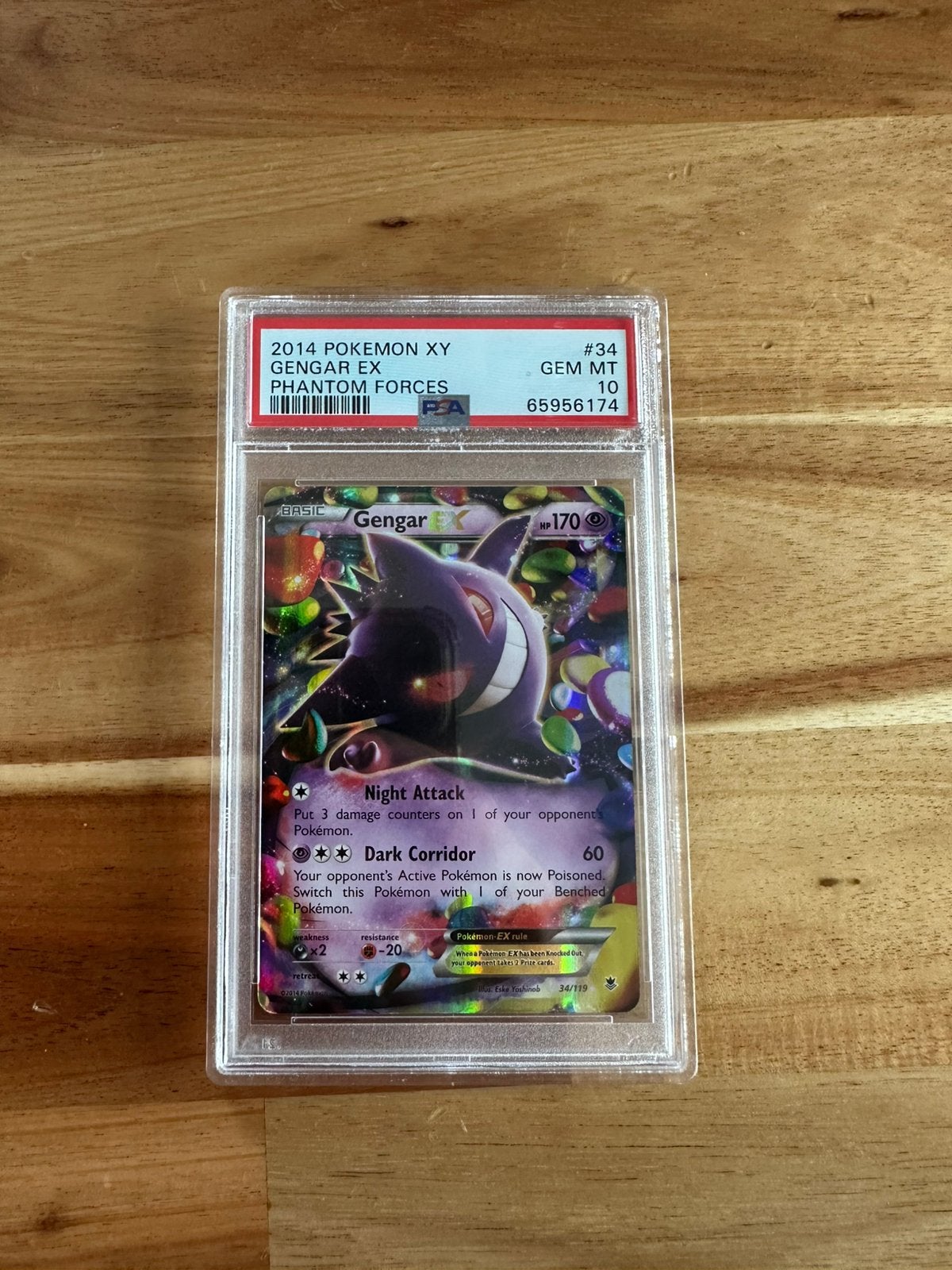 Gengar ex 34 phantom forces psa 10, Ophalen of Verzenden, Zo goed als nieuw