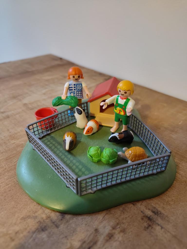 Playmobil kinderen met cavia hok, Ophalen of Verzenden
