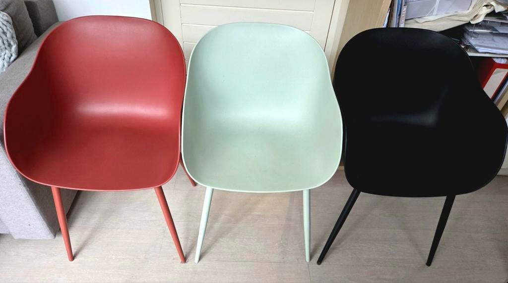 3 leuke kuipstoelen, zitten heerlijk, Ophalen, Gebruikt, Drie, Modern