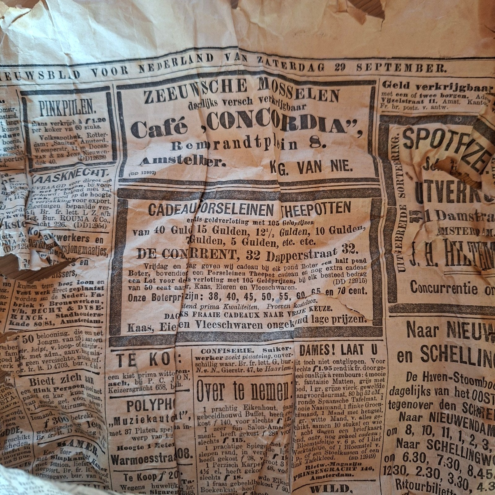 Oud krantenblad 'Het Nieuwsblad' uit 1914, Verzamelen, Ophalen of Verzenden, Voor 1920, Nederland, Krant