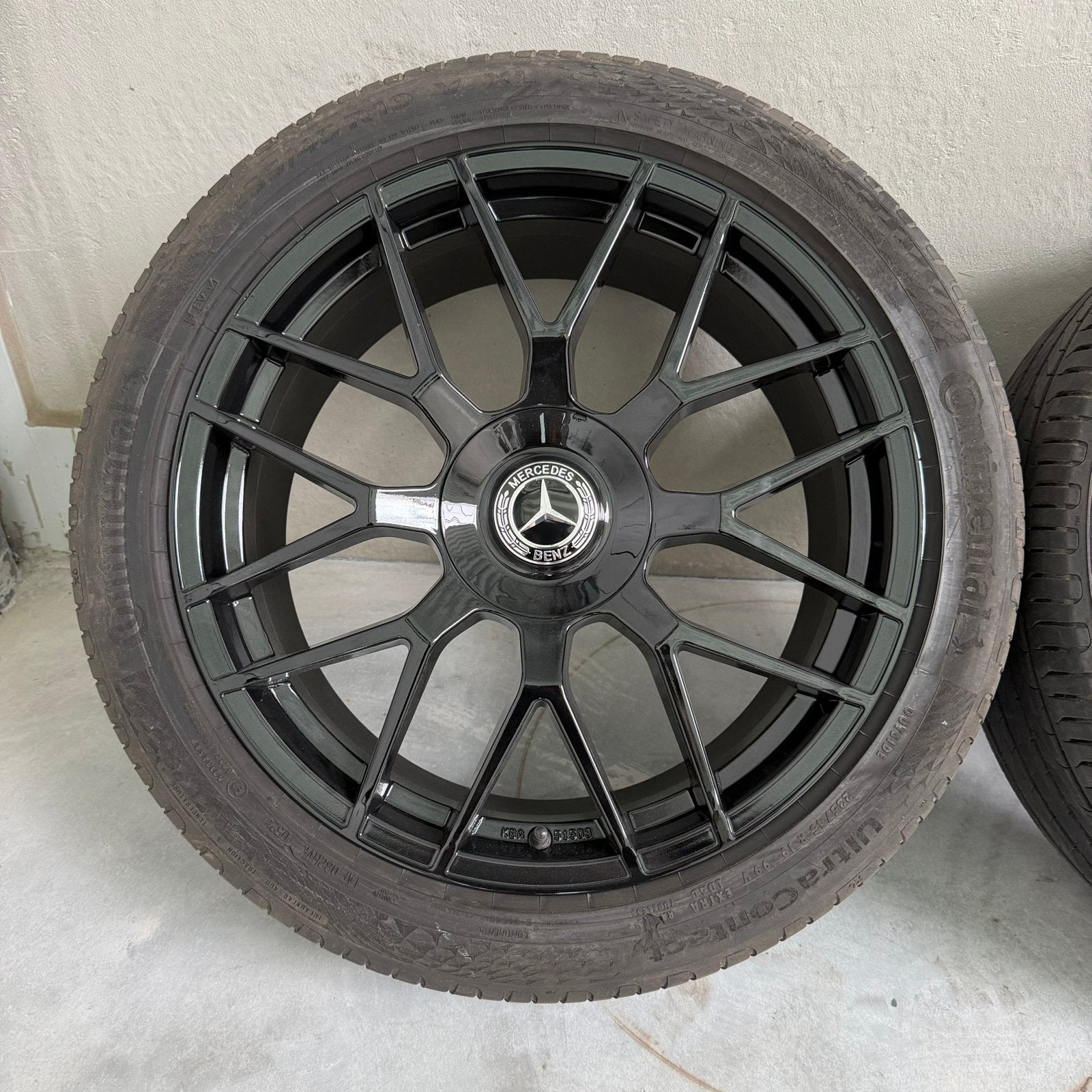 19 inch Mercedes V Klasse Vito Viano velgen met zomerbanden, 19 inch, Gebruikt, Banden en Velgen, Ophalen of Verzenden