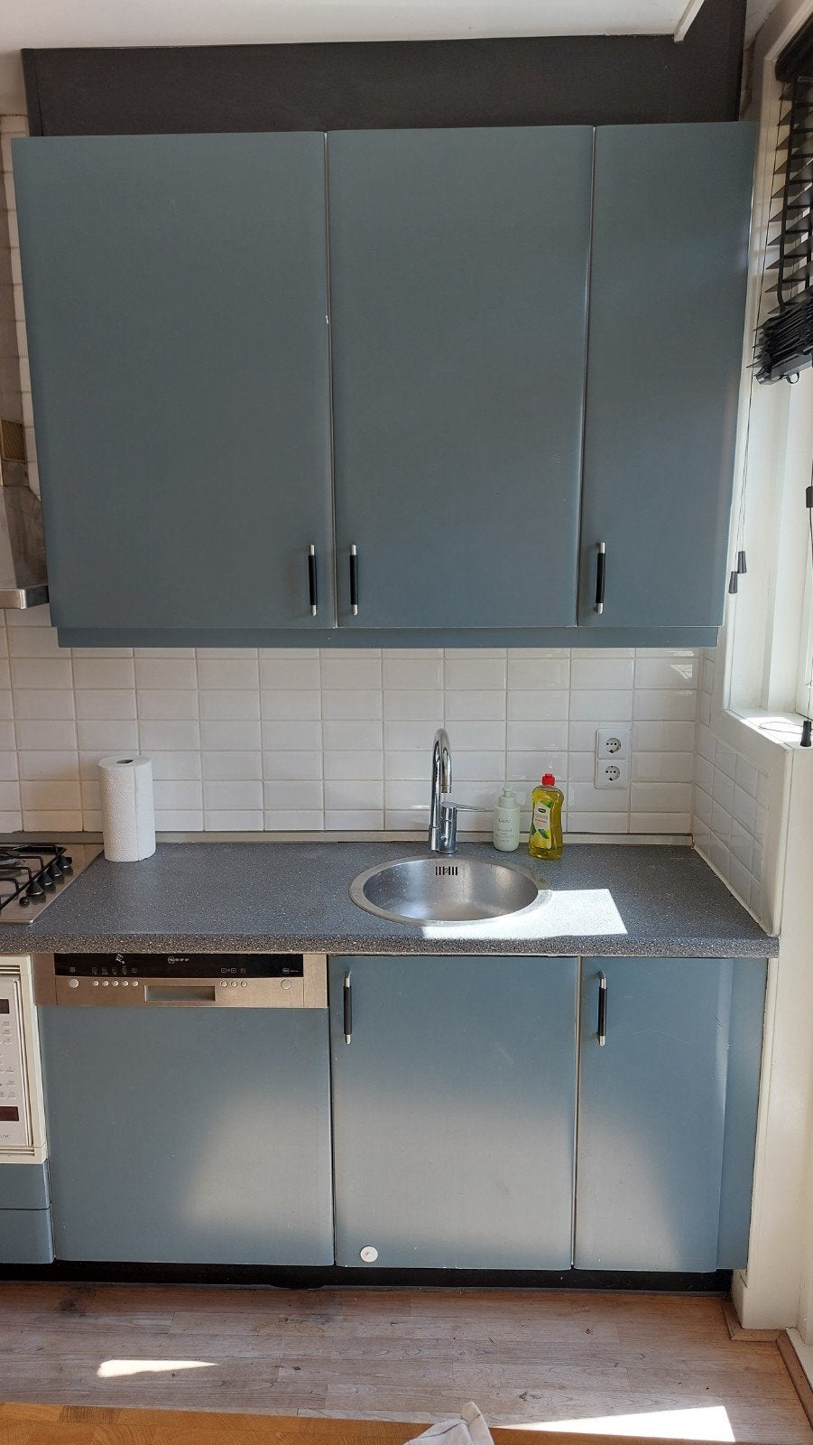 Ikea Faktum keukenfrontjes, kasten en apparatuur, Ophalen, Gebruikt, Blauw, Hoekkeuken
