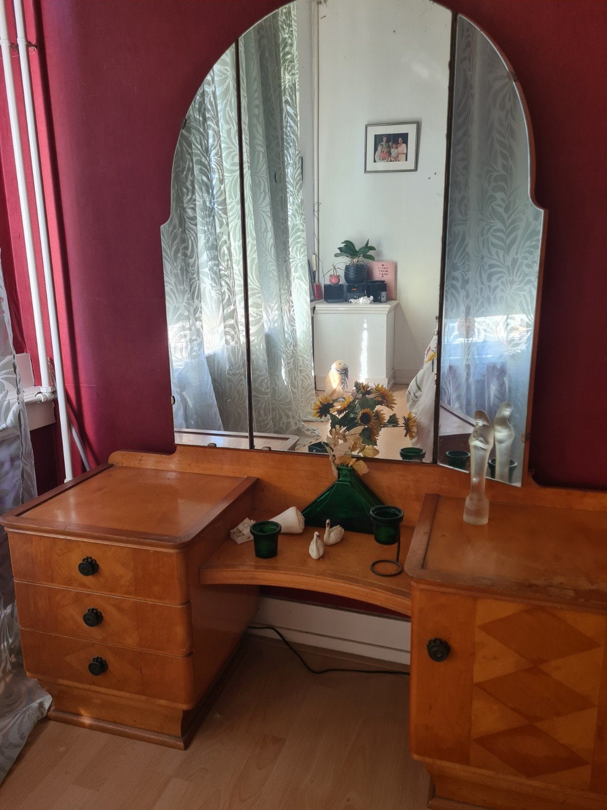 Vintage kaptafel, Ophalen, Gebruikt, 100 tot 150 cm, Vintage
