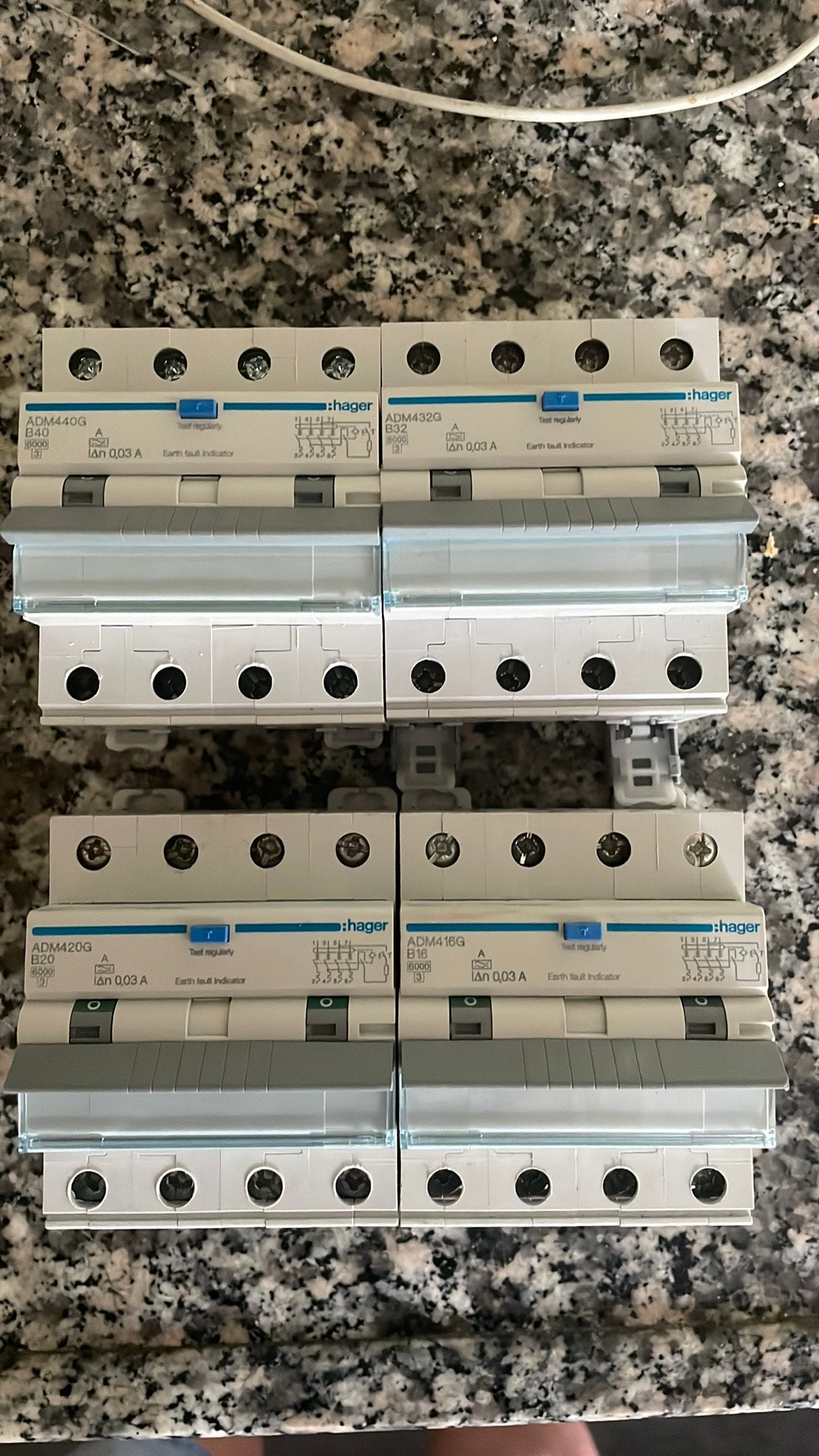 Hager aardlekautomaat 4 polig ADM416G / ADM420G / ADM470G, Ophalen of Verzenden, Zo goed als nieuw, Overige typen