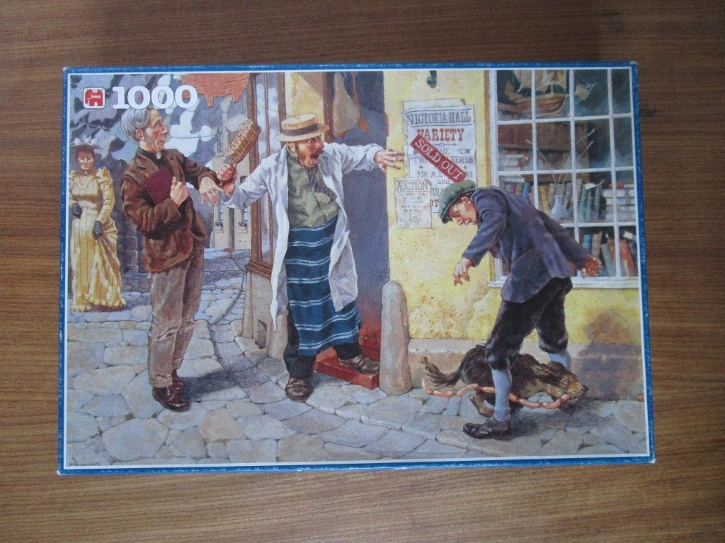 Nr.76: Puzzel van Jumbo 1000 stukjes nr 1656 De worstroof, Ophalen of Verzenden, 500 t/m 1500 stukjes, Gebruikt, Legpuzzel