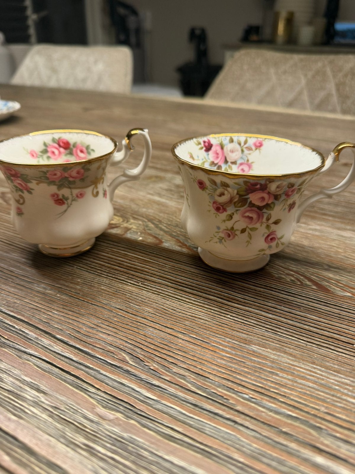 2x Royal Albert Bone China kopje – Cottage Garden & Sheraton, Ophalen of Verzenden