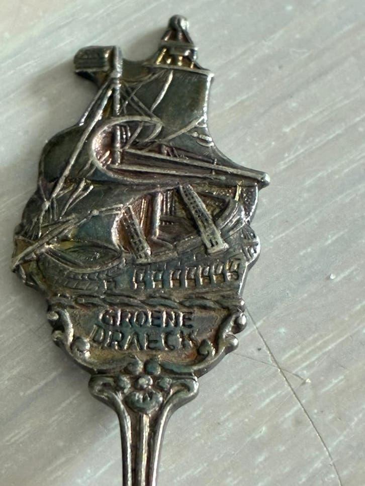 Verzilverd lepeltje De Groene Draeck, Ophalen of Verzenden
