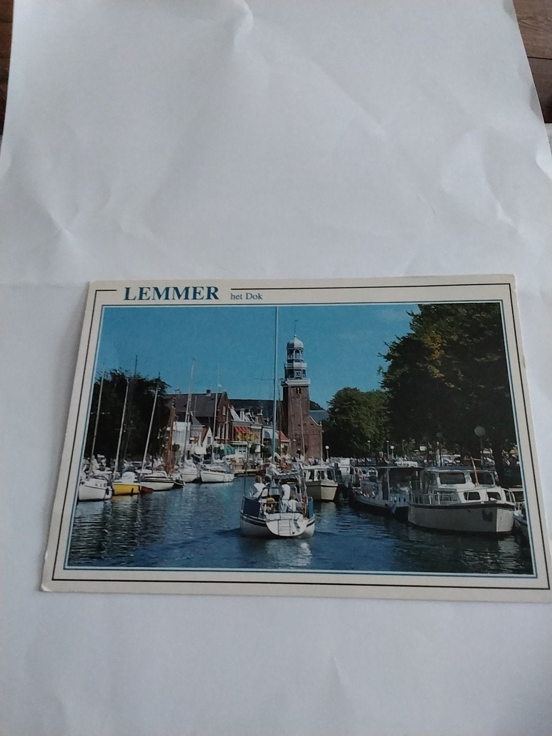 Ansichtkaart Lemmer het Dok - Friesland, Ophalen of Verzenden, 1980 tot heden, Ongelopen, Friesland