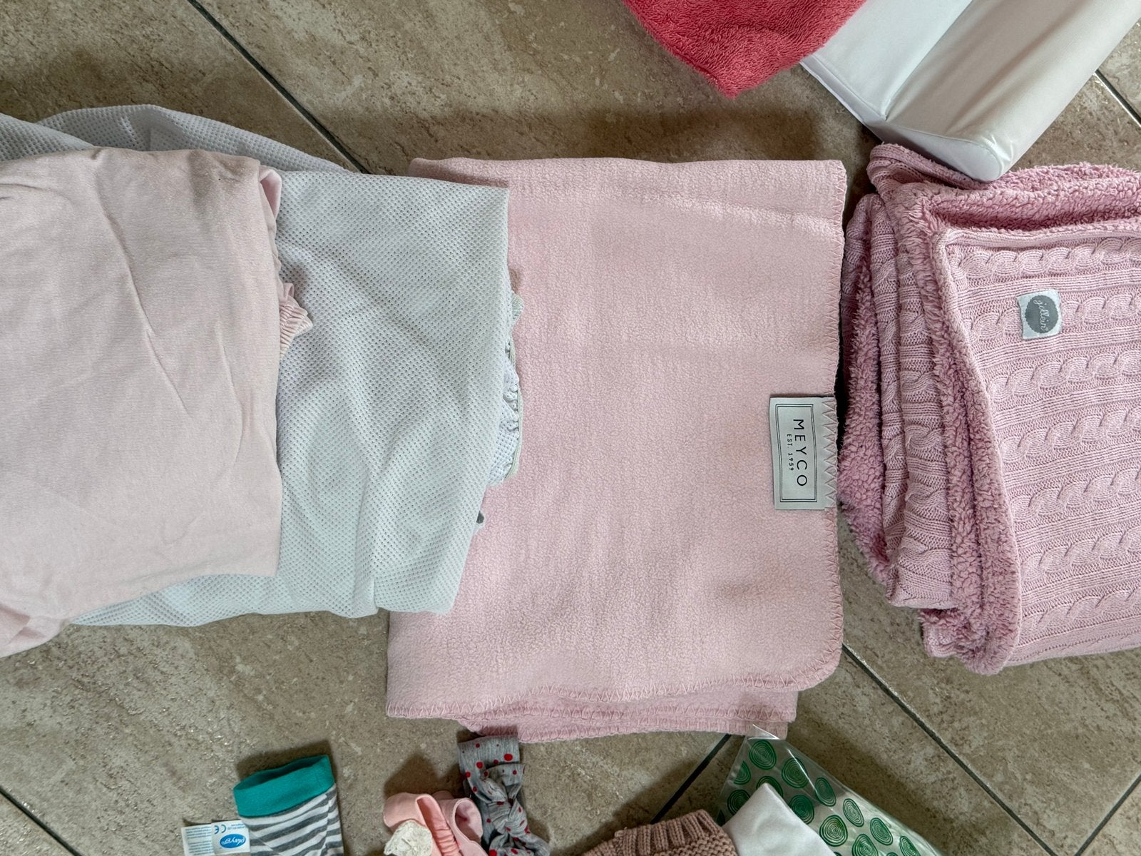 Babytextiel en accessoires: dekens, slaapzak, badcapes, Ophalen, Meyco, Gebruikt, Roze